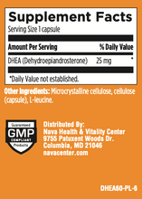 Load image into Gallery viewer, DHEA 25 mg (60 ct)