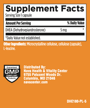 Load image into Gallery viewer, DHEA 5 mg (180 ct)