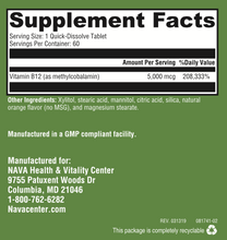 Load image into Gallery viewer, Essential B-12 (60 ct)